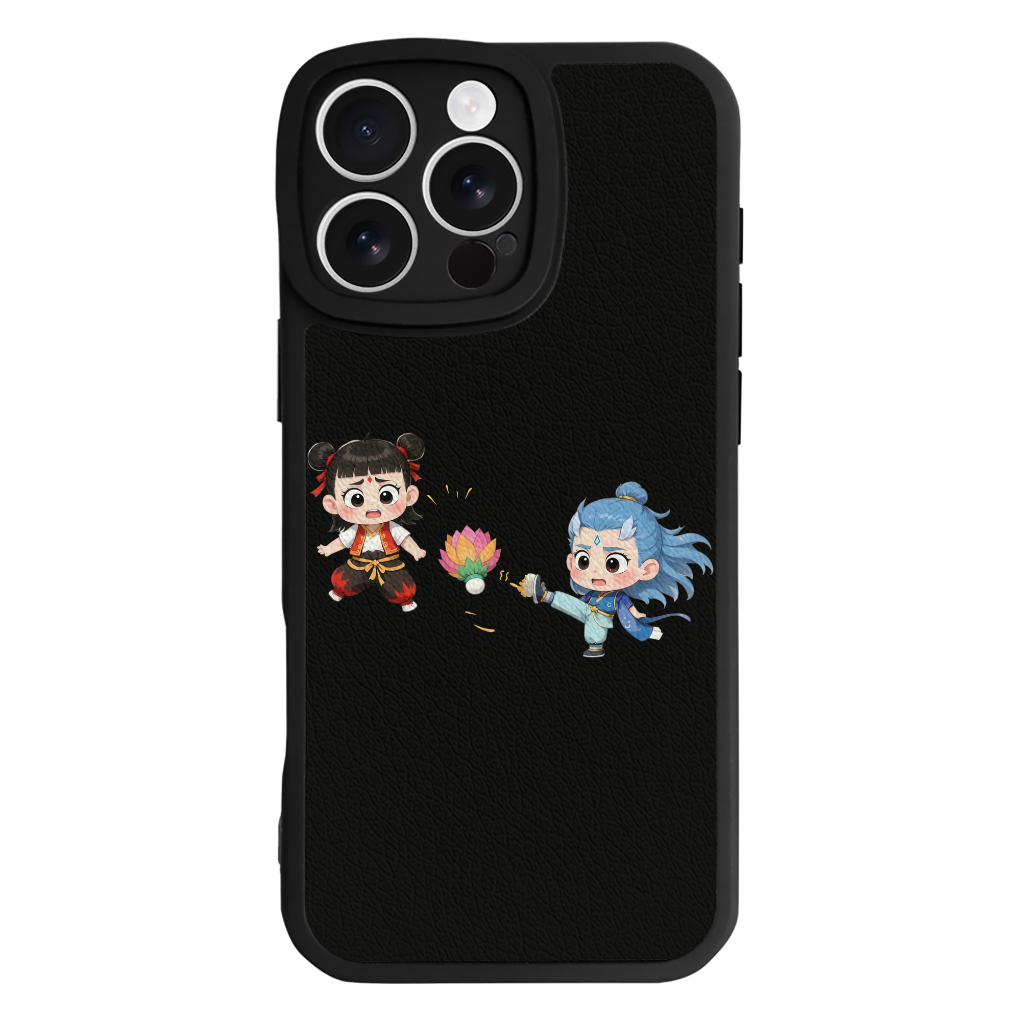 （画像用） Ne Zha 2 ナタ 魔童の大暴れ 【iPhone 16シリーズ対応】シリコンスマホケース（レザー調） 材質：シリコン